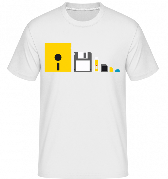 Evolution Of Technology -  Shirtinator tričko pre pánov - Biela - Predné