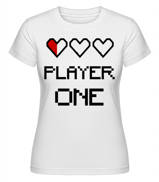 Player One -  Shirtinator tričko pre dámy - Biela - Predné