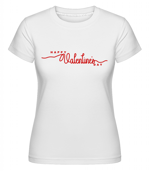 Šťastný Valentín -  Shirtinator tričko pre dámy - Biela - Predné