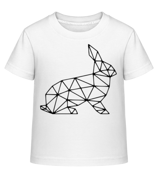 Polygon Rabbit - Detské Shirtinator tričko - Biela - Predné