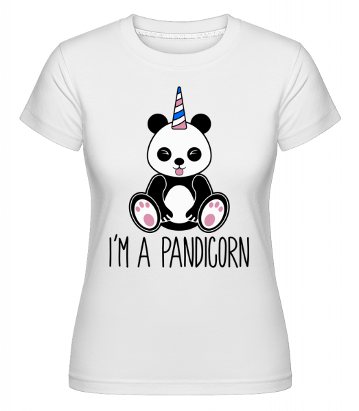 som Pandicorn -  Shirtinator tričko pre dámy - Biela - Predné