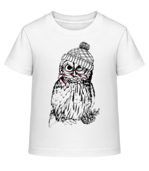Christmas Owl - Detské Shirtinator tričko - Biela - Predné