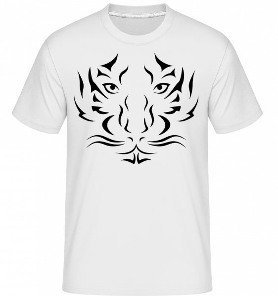 Tiger Head -  Shirtinator tričko pre pánov - Biela - Predné