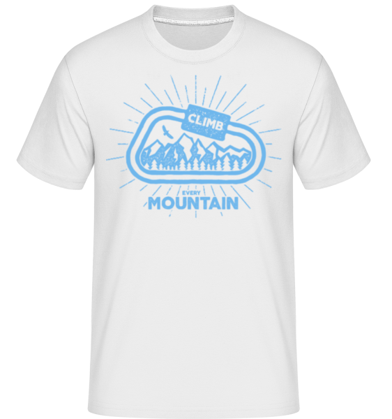Climb Every Mountain -  Shirtinator tričko pre pánov - Biela - Predné