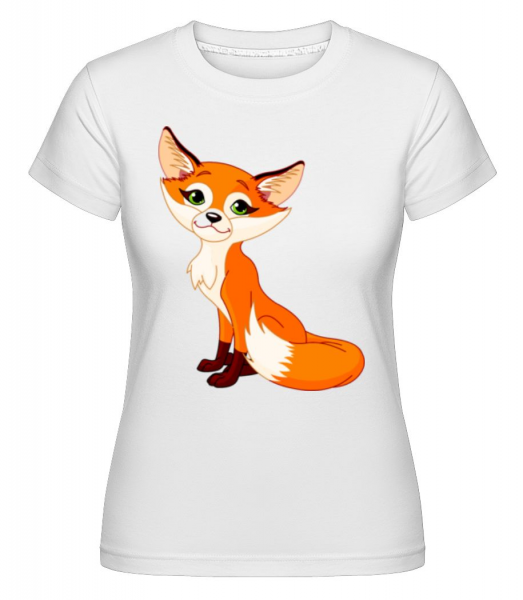 cute Fox -  Shirtinator tričko pre dámy - Biela - Predné