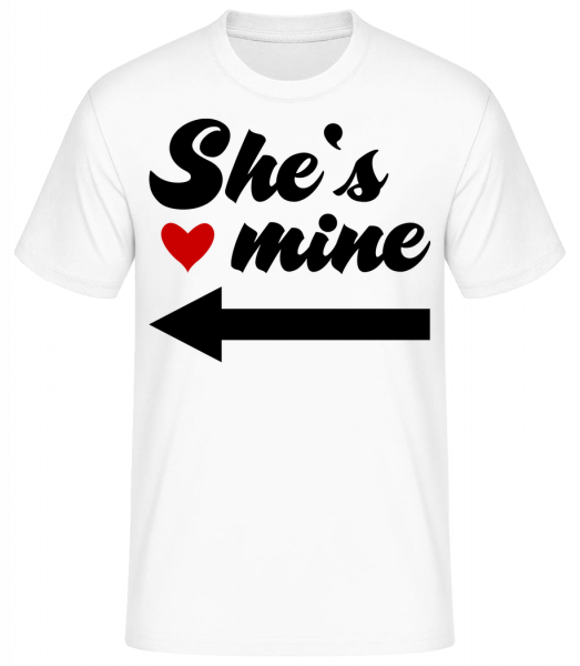 She Is Mine - Basic T-Shirt - Biela - Predné