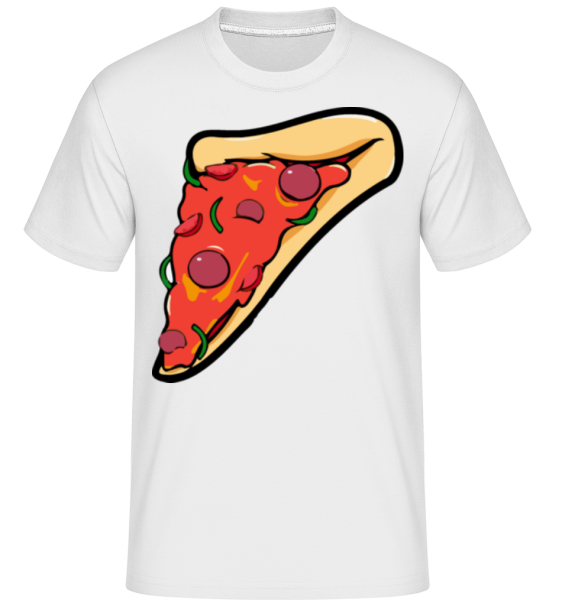 pizza Časť -  Shirtinator tričko pre pánov - Biela - Predné