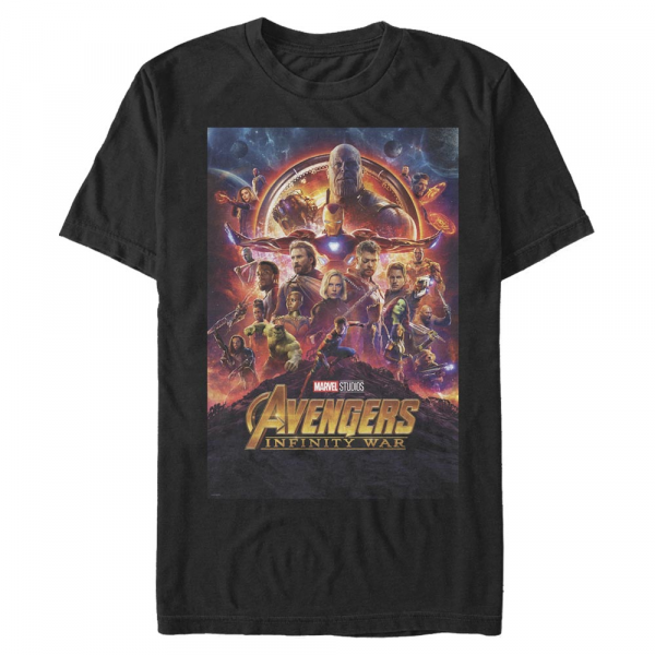 Marvel - Avengers Infinity War - Skupina InfinityWar Poster - Pánske Tričko - Čierna - Predné