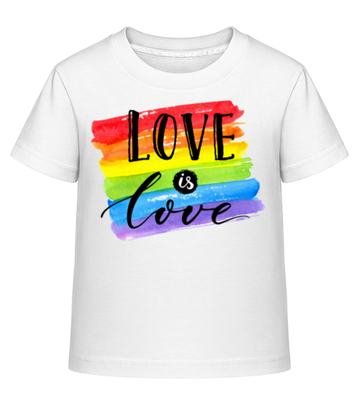 Love Is Love - Detské Shirtinator tričko - Biela - Predné