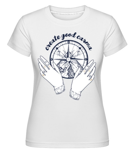 Create Good Carma -  Shirtinator tričko pre dámy - Biela - Predné