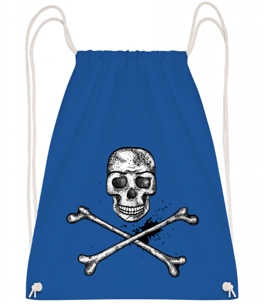 Skull Comic - Drawstring batoh so šnúrkami - Kráľovská modrá - Predné