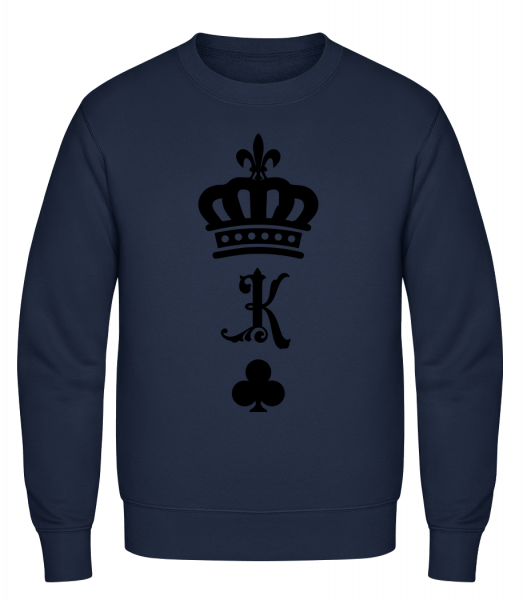 King Crown - Klasická mikina sg - Namornícka modrá - Predné