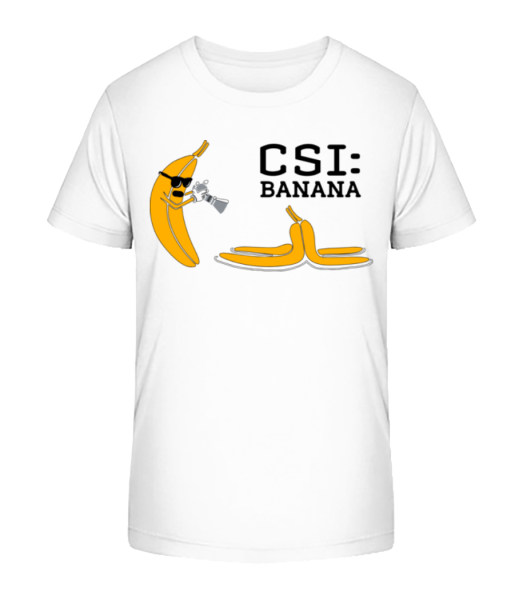 CSI Banana - Detské bio tričko Stanley Stella - Biela - Predné