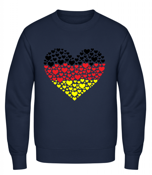 Hearts Germany - Klasická mikina sg - Namornícka modrá - Predné
