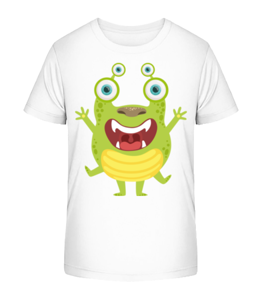 alien Frog - Detské bio tričko Stanley Stella - Biela - Predné