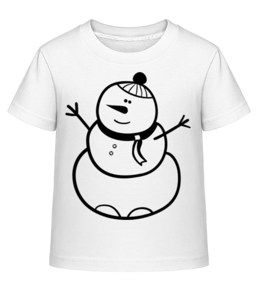 fat Snowman - Detské Shirtinator tričko - Biela - Predné