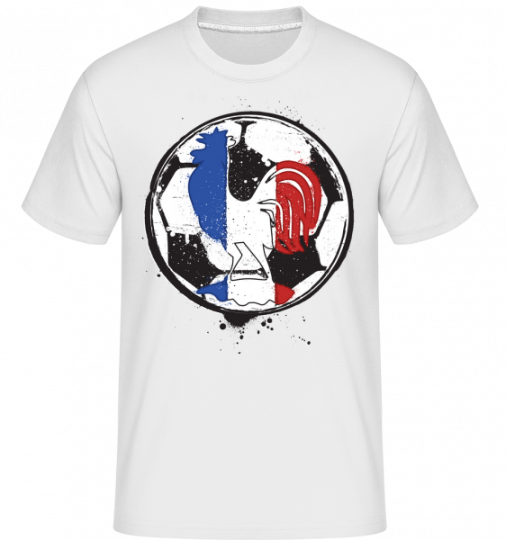 Football France -  Shirtinator tričko pre pánov - Biela - Predné