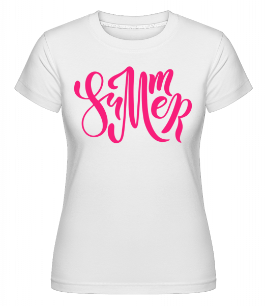 Pink Summer Sign -  Shirtinator tričko pre dámy - Biela - Predné