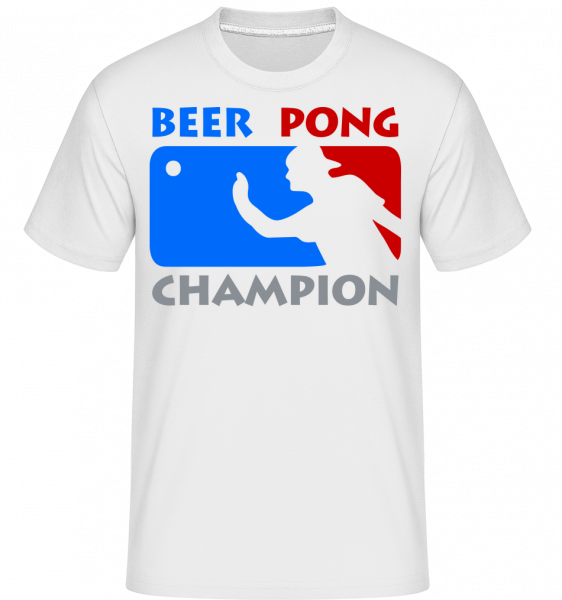 Beer Pong Champion -  Shirtinator tričko pre pánov - Biela - Predné
