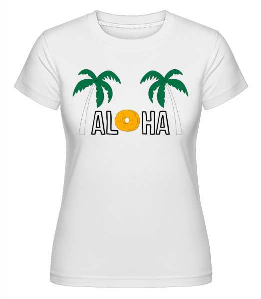 Aloha -  Shirtinator tričko pre dámy - Biela - Predné