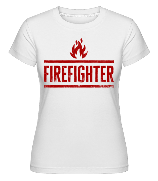 Firefighter -  Shirtinator tričko pre dámy - Biela - Predné