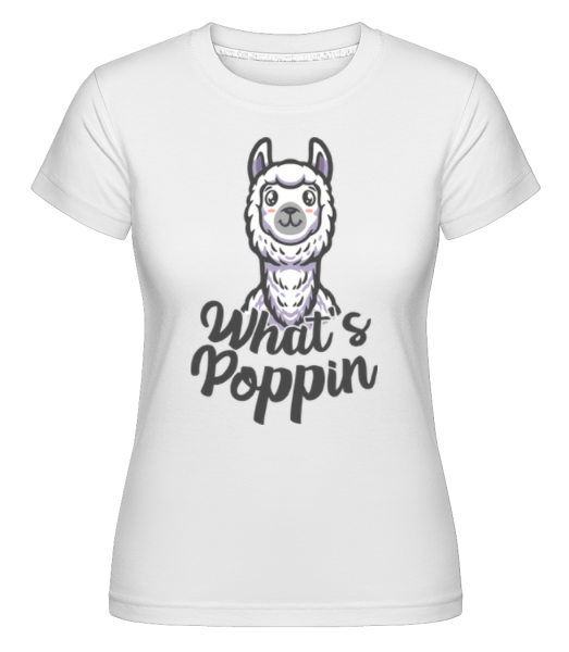What's Poppin -  Shirtinator tričko pre dámy - Biela - Predné