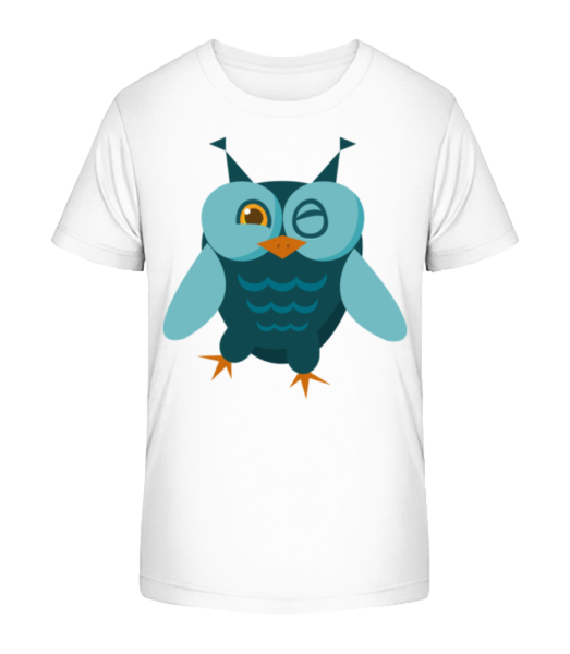 Owl Comic - Detské bio tričko Stanley Stella - Biela - Predné