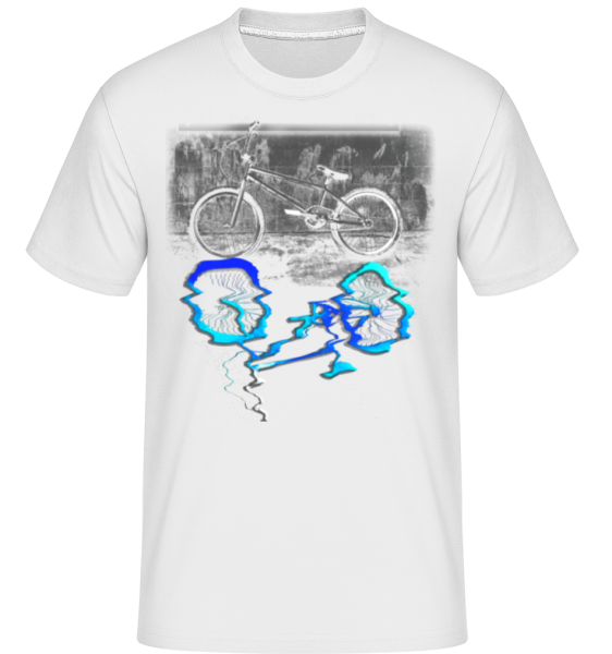 Bicycle kaluže -  Shirtinator tričko pre pánov - Biela - Predné