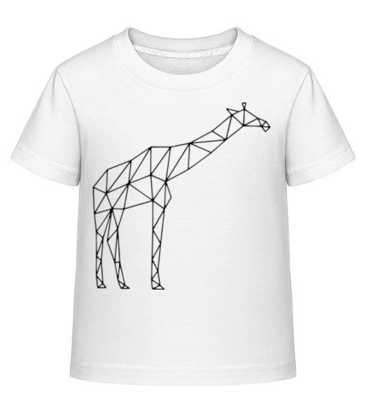 polygón Giraffe - Detské Shirtinator tričko - Biela - Predné