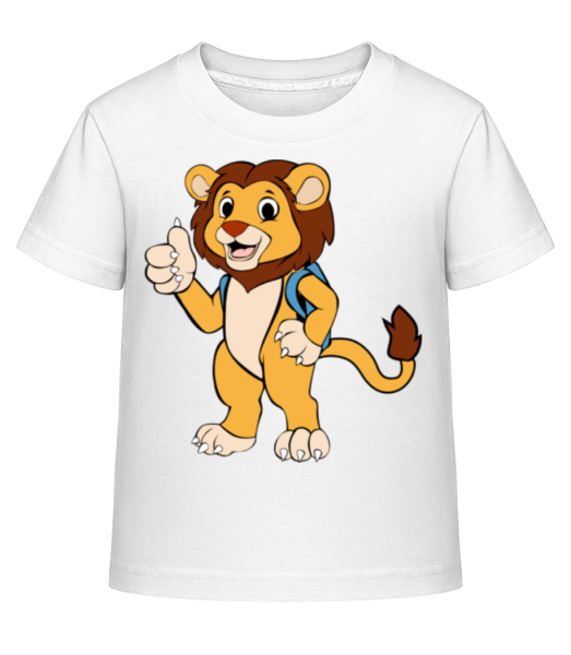 Cute Lion sa sáčkom - Detské Shirtinator tričko - Biela - Predné