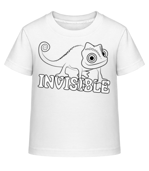Invisible Chameleon - Detské Shirtinator tričko - Biela - Predné