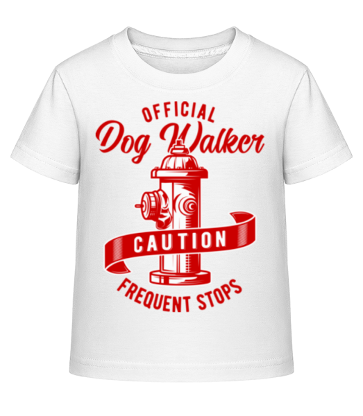 Oficiálne Dog Walker - Detské Shirtinator tričko - Biela - Predné