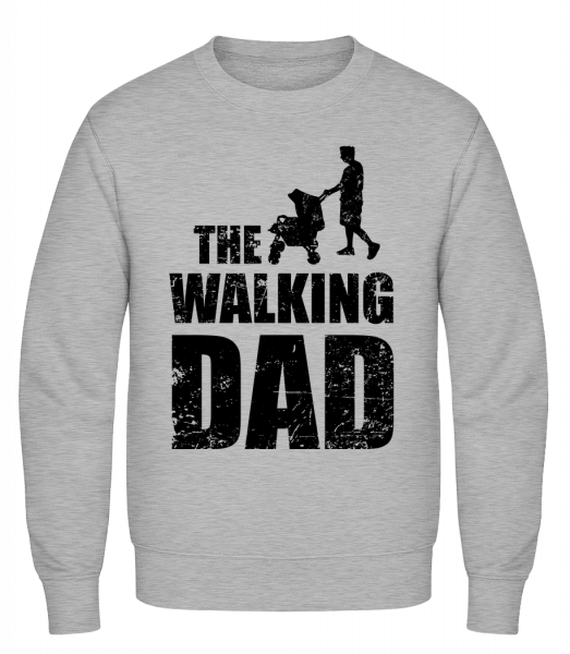 The Walking Dad - Klasická mikina sg - Melírovo šedá - Predné