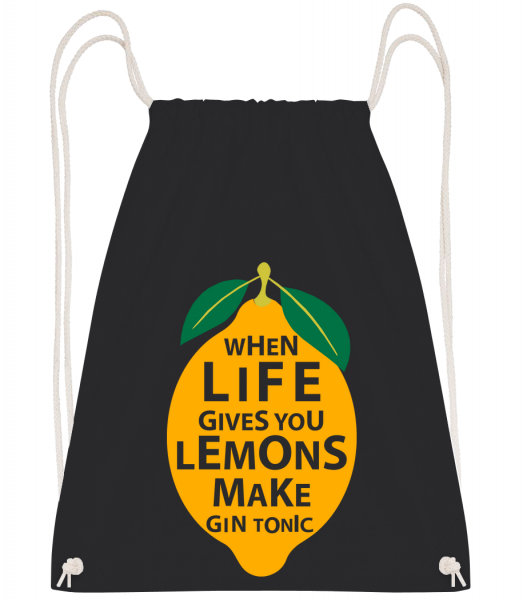 When Life Gives You Lemons - Drawstring batoh so šnúrkami - Čierna1 - Predné