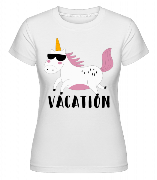 dovolená Unicorn -  Shirtinator tričko pre dámy - Biela - Predné
