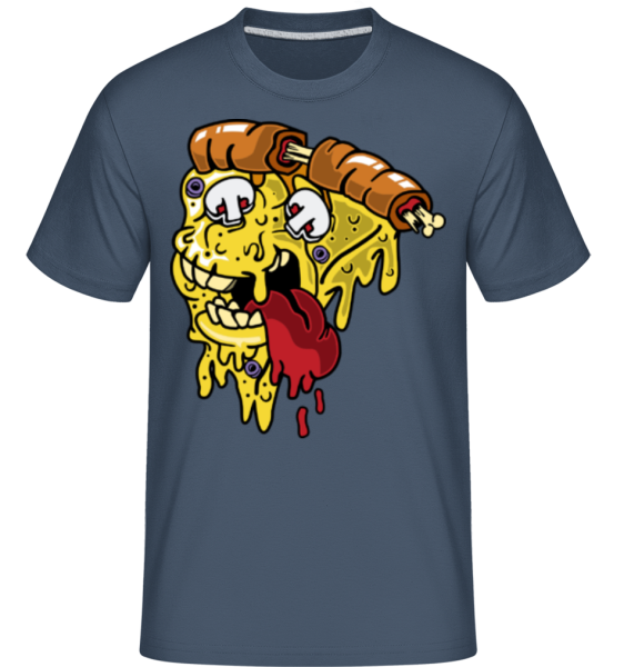 Pizza Monster -  Shirtinator tričko pre pánov - Džínsovina - Predné