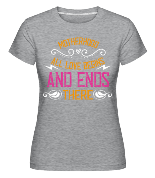 Motherhood -  Shirtinator tričko pre dámy - Melírovo šedá - Predné