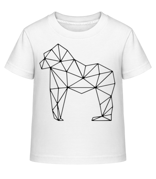 polygón Gorilla - Detské Shirtinator tričko - Biela - Predné