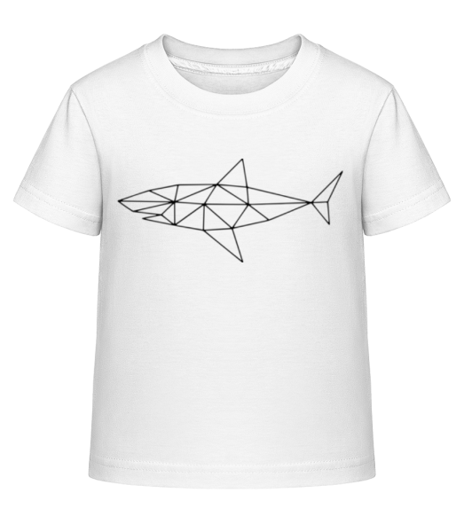 polygón žralok - Detské Shirtinator tričko - Biela - Predné