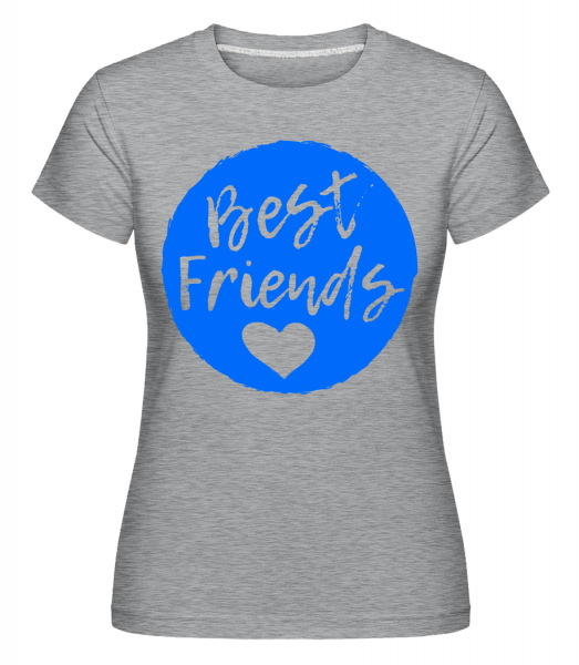 Best Friends Love -  Shirtinator tričko pre dámy - Melírovo šedá - Predné