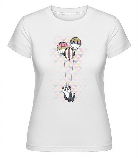 Flying Panda -  Shirtinator tričko pre dámy - Biela - Predné