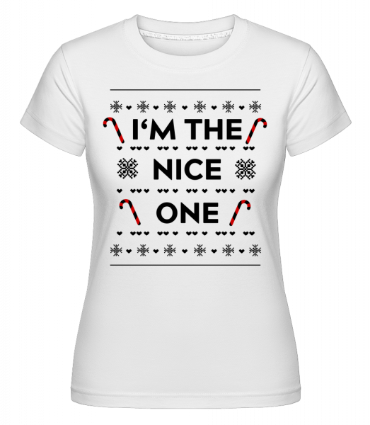 I'm The Nice One -  Shirtinator tričko pre dámy - Biela - Predné