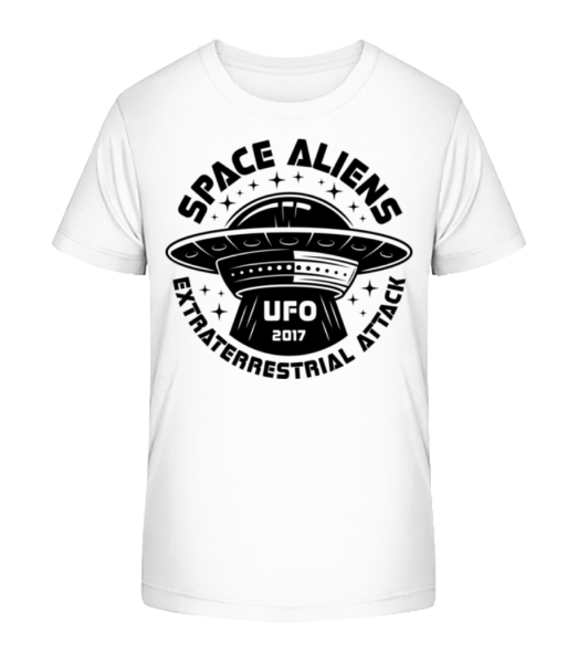 Space Aliens Ufo 2017 - Detské bio tričko Stanley Stella - Biela - Predné