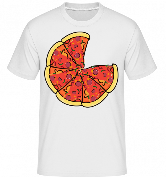pizza -  Shirtinator tričko pre pánov - Biela - Predné