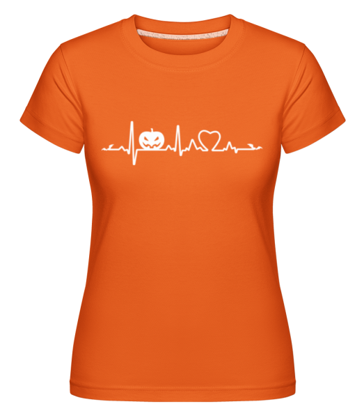 Tekvicový rytmus -  Shirtinator tričko pre dámy - Oranžová - Predné