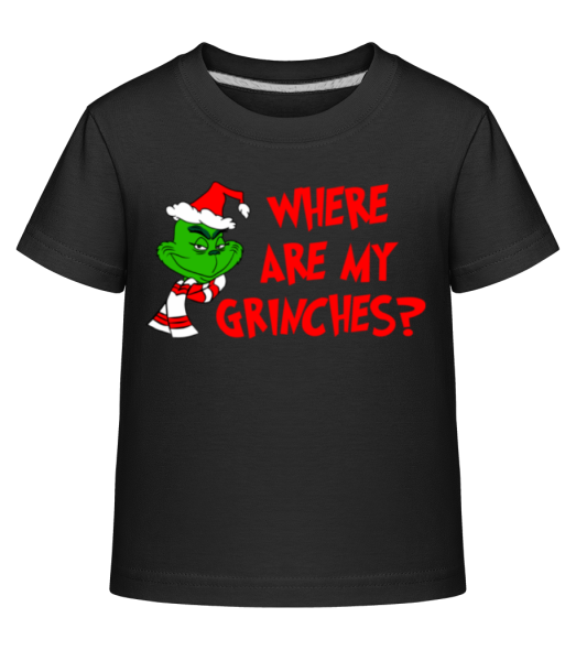 Where Are My Grinches - Detské Shirtinator tričko - Čierna - Predné