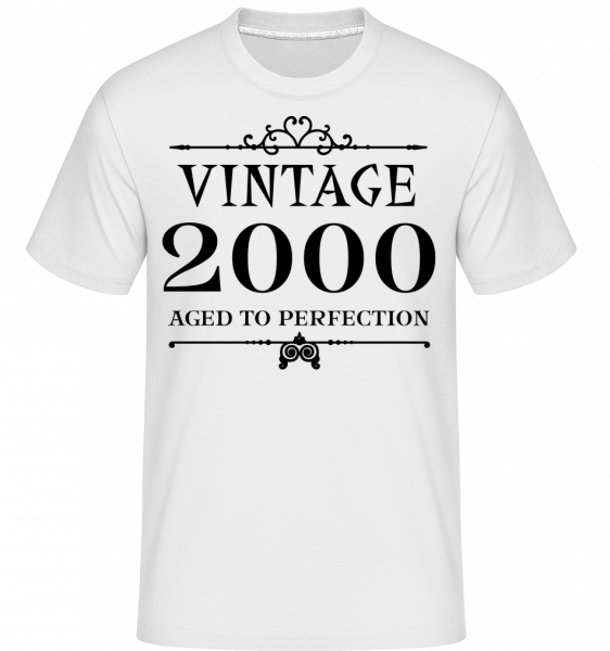 Vintage 2000 Perfection -  Shirtinator tričko pre pánov - Biela - Predné