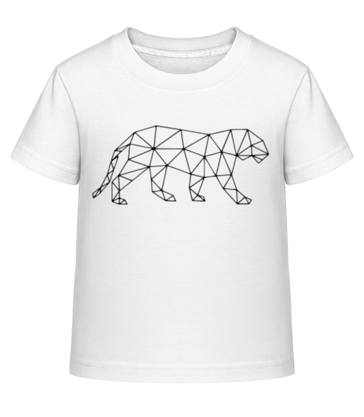 polygón Tiger - Detské Shirtinator tričko - Biela - Predné