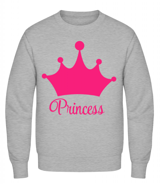 Princess Crown - Klasická mikina sg - Melírovo šedá - Predné