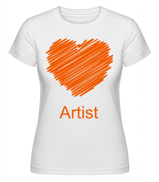 Artist Heart -  Shirtinator tričko pre dámy - Biela - Predné